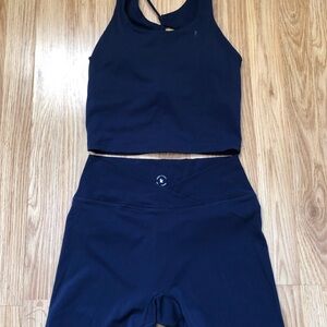 Navy Blue Kamo fitness set